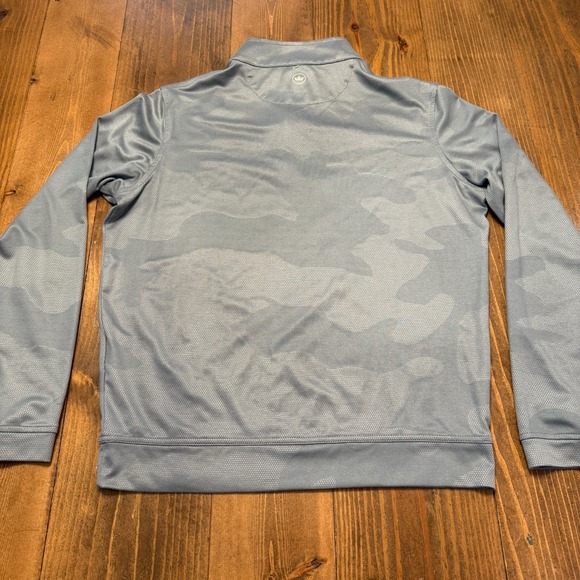 Peter Millar Top Mens Small Grey Golf 1/4 Zip Performance Pullover Perth Camo - Picture 8 of 9